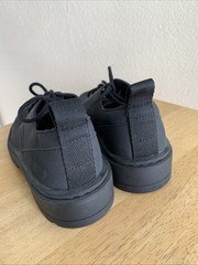 Zara Chunky Rubberized Derby Lace Up Kids Black Shoes Size 34