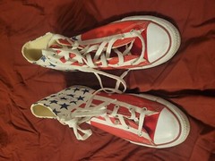 CONVERSE CHUCK TAYLOR STARS & STRIPES EDITION HIGHTOP SNEAKERS JUNIORS 6 Womans8