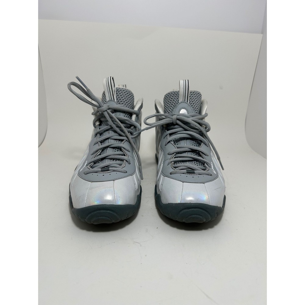 Nike Little Posite One GS Wolf Grey Iridescent Pixel Swoosh CU1054-001 Size 7Y
