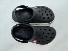 Crocs Crocband Clogs Kids Black Striped Slip-On Heel Straps Comfort – C8/9