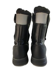 LANDS‘ END Black Silver Reflective Snow Winter Boots Black Kids Youth Sz 3M