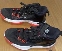 Nike Jordan Zion 1 Black White Crimson Red Basketball Shoes Size 5Y DA3131-006