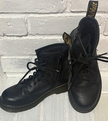 Dr. Martens 1460 Kids Size 2 Docs Combat Boots Black Zip