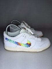 Nike Dunk Low SE (GS) White Rainbow Unicorn Low Top Sneakers Kids 5Y