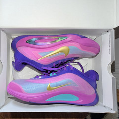 Nike A’One (GS) Unisex Kids 5Y Purple Pink Blue Gold Low Top Sneaker HF7001