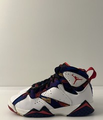 Air Jordan 7 Retro Nothing But Net Sweater White University Red Black Sz 4Y