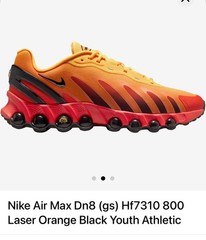 Nike Air Max Dn8 GS HF7310-800 Laser Orange Black Red Youth 5.5Y Sneaker