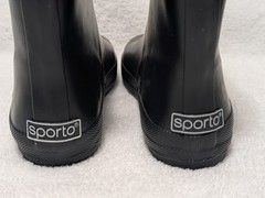 Black Rubber Rain Boots Pull on Sporto Children’s Boys Girls Youth Kids Size 3M