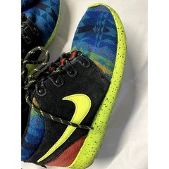 NIKE PENDLETON ROSHE FLYKNIT AZTEC PRINT LEATHER WOOL SNEAKERS 5.5Y