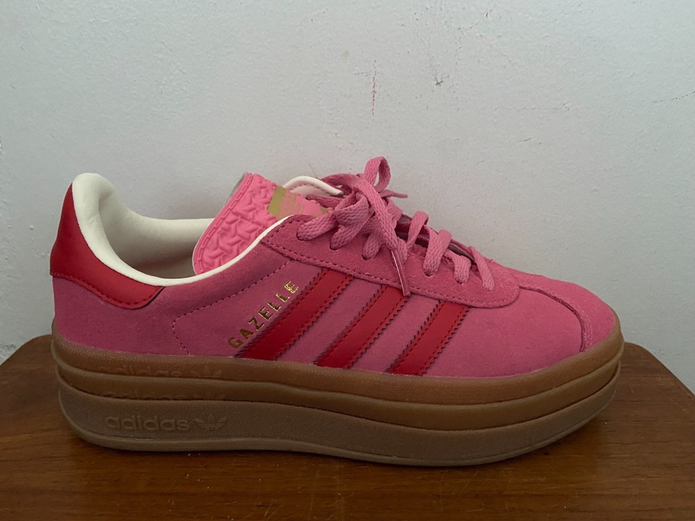 Adidas Gazelle Bold J Rose Tone Better Scarlet Triple Gum Pink Red Size 6 Kids