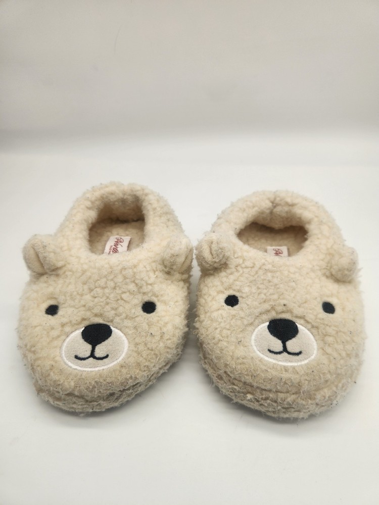 North Pole Trading Toddler Unisex Polar Bear Slip-on Slippers Size S/M, 8.5 Inch