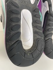 Nike Air Max 270 React Sneakers Size 4.5Y Gunsmoke Aurora Violet BQ0103-007