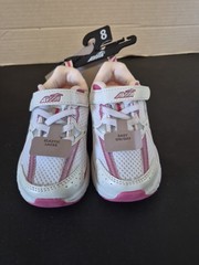GT AVIA 5000 Pink/white Breathable ELASTIC laces Easy On/off Kid Sz 8