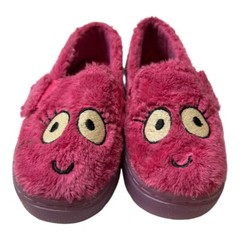 Toms Luca Slip On Pink Fuzzy Monster Shoes Size 7
