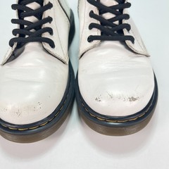 Dr. Martens 1460 White Leather Side Zip 8-Eyelet Lace Up Combat Boots Youth Sz 2
