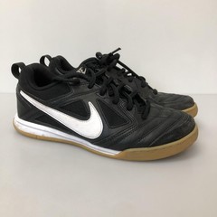 Nike Shoes Youth Size 6.5Y Black Indoor Soccer Sneakers HV9596-007 Gum Logo Gym