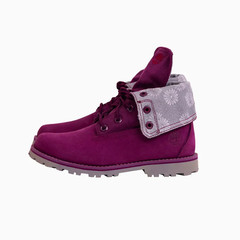 Timberland Kids Authentics Fabric Fold Down Boots PS Size 1 Suede Winter Shoes