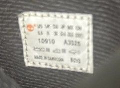 Timberland 6″ Premium Waterproof Boot Black Nubuck Boys Sz 5.5 Womens Sz 7