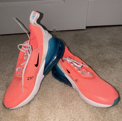 Nike Air Max 270 Unisex Kids Pink/White/Blue Sneaker US 6.5 Mesh 943345-601