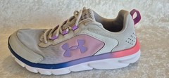 Under Armour Assert 7 Kids Athletic Shoes Gray Purple Pink Youth Sneakers