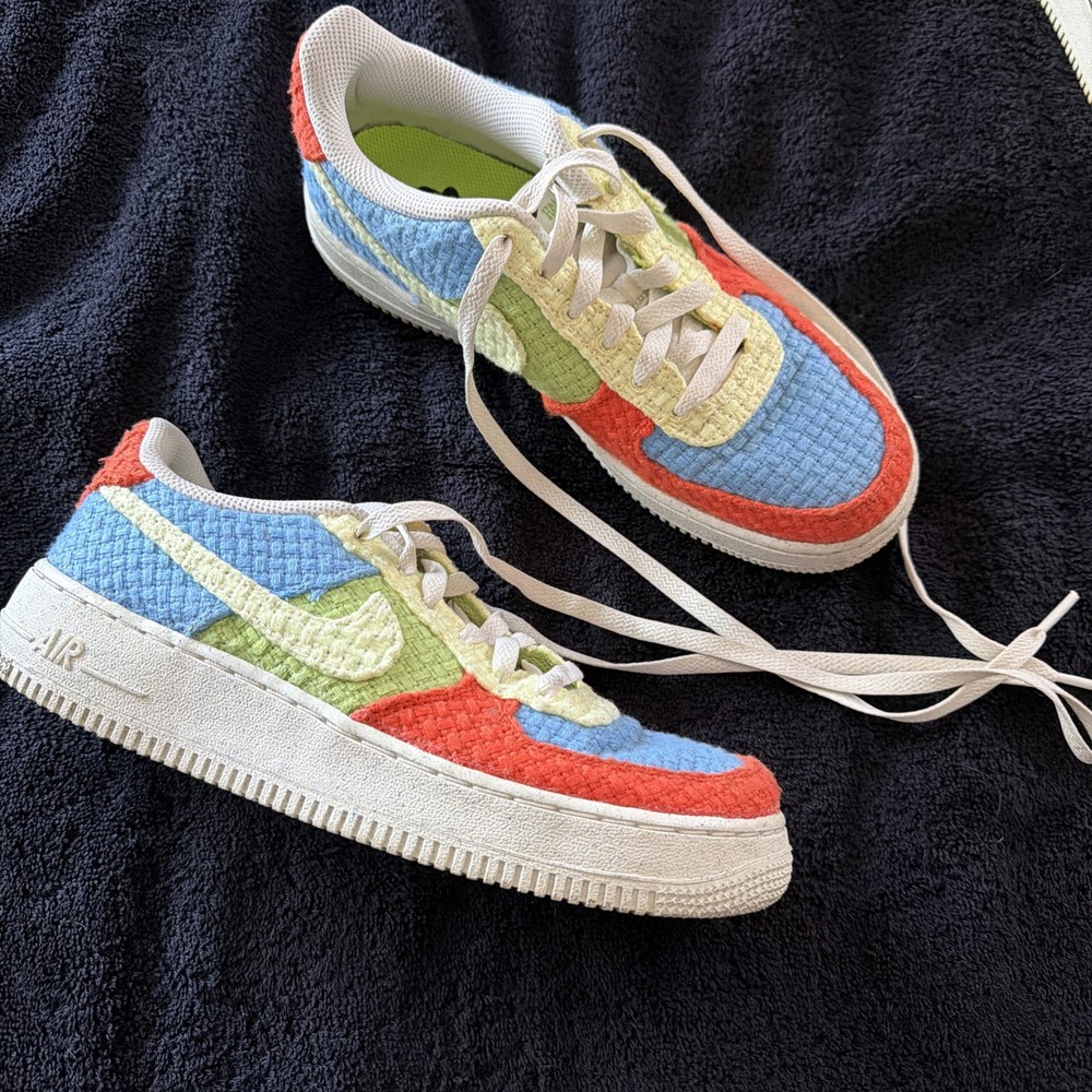 Nike Air Force 1 Low ’07 LV8 Next Nature DV2193-400 Size 7Y Rainbow Multi Color
