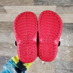Crocs Classic Lined Santa Kids Sandals Clog 10 C10 Red Round Toe Clogs NWOB
