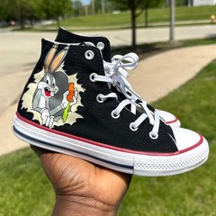 Converse Chuck Taylor Bugs Bunny 80th Anniversary High Top Sneakers Kids Size 1