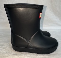 Hunter First Classic Kids Rain Boots Boys 5/Girls 6 (UK 4) Black Rubber Wellies