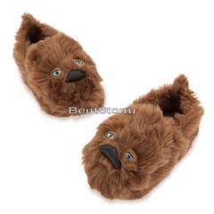 STAR WARS CHEWBACCA CHEWIE WOOKIE Plush KIDS SLIPPERS HOUSE Shoes Disney Store