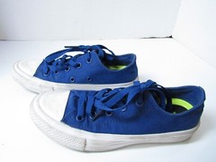 Converse Chuck Taylor All Star II OX Sneaker 250152C Size 3.5 Br Blue Lunarlon
