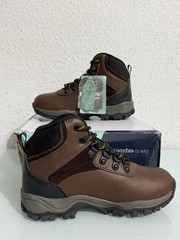 Magellan Argo Brown Leather Waterproof Hiking Boots Shoes Lace-Up Boys Size 13D