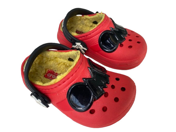 Crocs Disney red Clogs Mickey Mouse Toddler Size C 6 Lined
