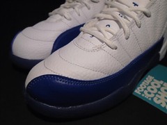 NIKE AIR JORDAN XII 12 RETRO BP WHITE FRENCH BLUE RED GREY 151186-113 1.5Y 1.5