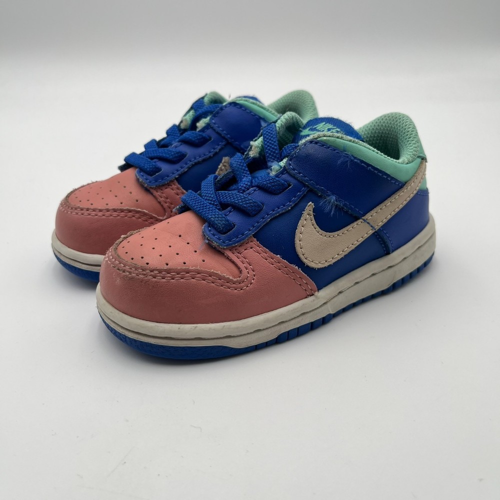 Nike Dunk Low Retro TD Salmon Toe Size 7C Hyper Royal Sanddrift Toddler