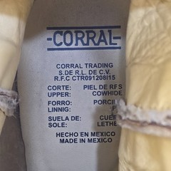 Corral Teens Cowboy Boots Rodeo Size 4 Style T0164