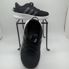 Unisex Kids Adidas Racer TR 2.0 K Black Lace Up Athletic Sneakers