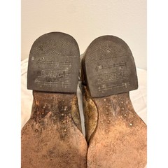 Corral Teens Brown Distressed Leather Turquoise Western Boots E1052 3 1/2 T