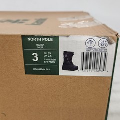 3 BIG KIDS – Kamik North Pole WATERPROOF INSULATED Snow Boots – Black