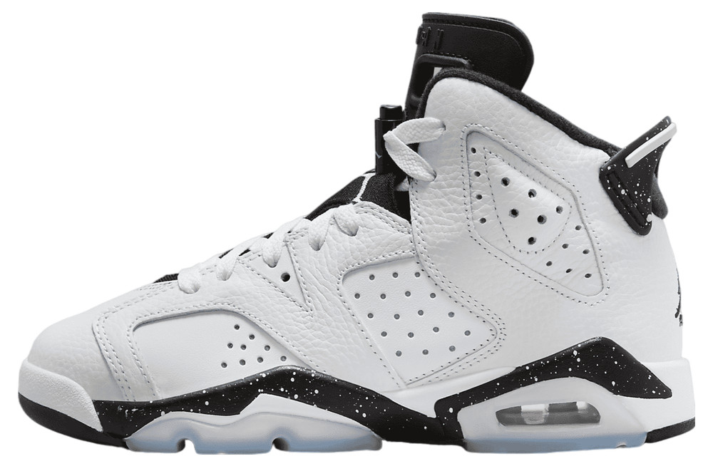 Nike Air Jordan 6 Retro GS Reverse Oreo White Nby 384665-112 sz 6.5Y = 8 Women’s