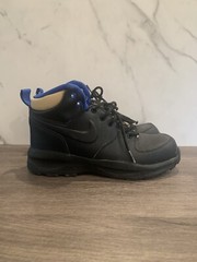 Nike Manoa LTR PS Sneakers Boots Size 6Y Womans 7.5 BQ5373 003 Blue-Tan
