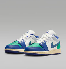Youth NIKE Air Jordan 1 Low GS / Women Sail/Stadium Green 553560 147