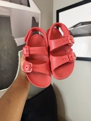Strappy Adjustable Buckle Sandals Unisex Kids US 11-12c Open Toe Flat