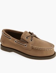 Sperry Kids Authentic 2-Eye Top-Sider Tan Leather Lace-Up Boat Shoes US 4M EU 20