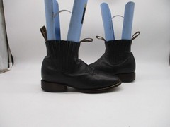 Los Angeles Black Leather Chelsea Square Toe Boots Kids Size MEX 22.5