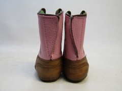 John Deere Infant Size 4 Brown Pink Leather Cowboy Western Boots
