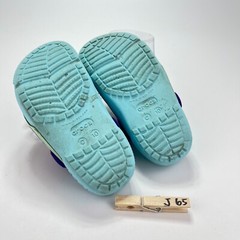Crocs Kids Fun Lab Lights Toucan Ice Blue Slip On Walking Clogs Kid’s Size 10