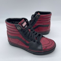Vans Sk8-Hi 721356 Marvel Deadpool Youth Size 3.5 Shoes Black Red Sneakers