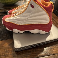 Jordan Pro Strong DC7911-168 White/Red/Orange Basketball Sneaker US 6Y