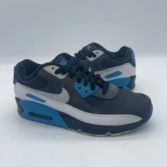 Nike Air Max 90 Leather CD6864-005 Youth Size 5Y Running Shoes Black Dark Grey