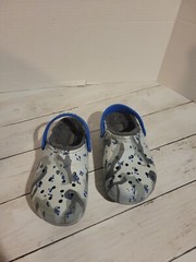 Crocs Classic Lined Camo „Grey/Blue“ Clogs Size Childs 13
